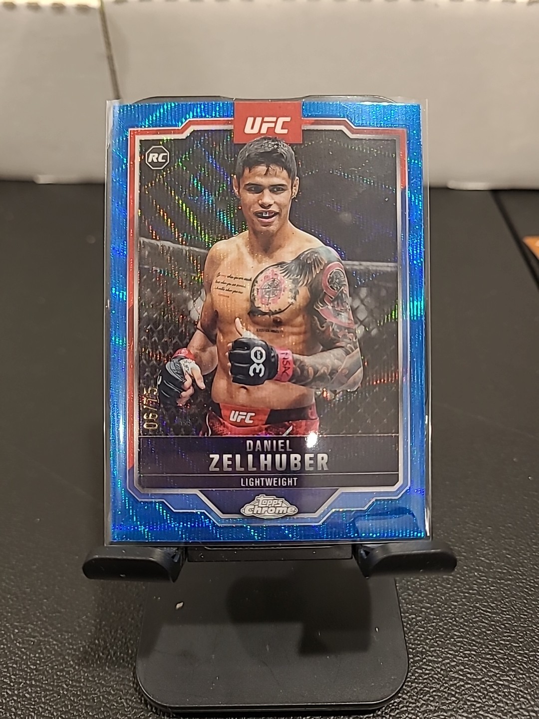 Daniel Zellhuber RC 2025 Topps Chrome UFC #189  Blue Wave /75 Rookie
