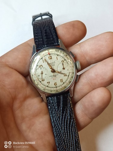 Vintage Swiss Valjoux 92 Dreffa Mens 37mm Manual Chronograph Swiss Made - Picture 19 of 23