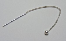 10 Pairs 925 Sterling SILVER 3" EAR THREADS with 3mm bead/ball end (20 pieces)