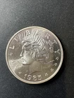 1985 Peace Dollar Design Trade Unit 1 Troy Oz .999 Fine Silver Vintage Rare (B)