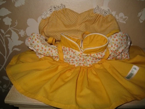 Vintage Cabbage Patch yellow dress and pants VGC