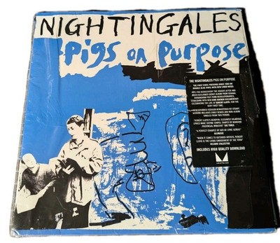 The Nightingales ''Pigs On Purpose'' - Blue Vinyl ( Double LP)- Pre-owned {Fair}