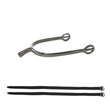 AJ Tack Ladies Prince of Wales English Spurs with Leather Straps