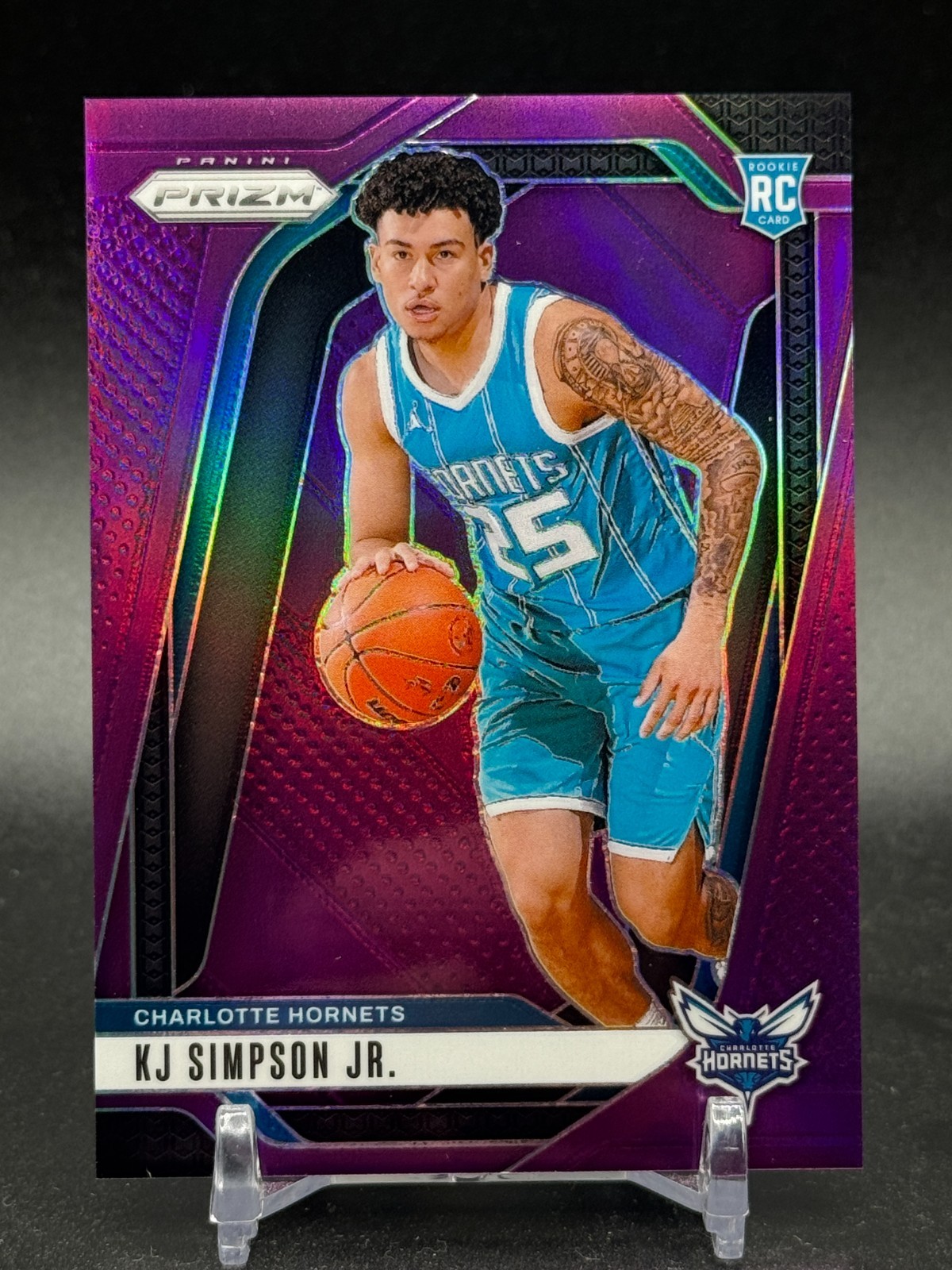 2024-25 Panini Prizm - KJ Simpson Jr. #247 Purple Prizm Rookie RC /99
