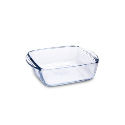 PYREX PREPWARE - quadratische Glasschale 20 x 17 cm - 1 L 20x17CM -1L, transparent 