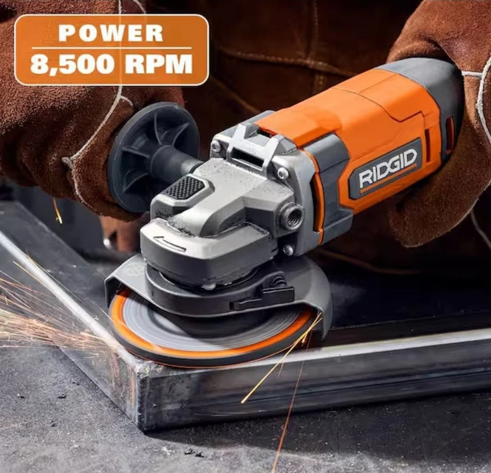 Rígido 18V inalámbrico 4-1/2 pulg. Kit de amoladora angular con batería de 4,0 Ah y cargador Foto 2 de 2