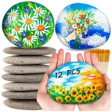 12PCS Large Rocks for Painting, River Rock Painting Stones Smooth Flat Rocks ...