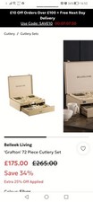 New 72 PIECE STAINLESS STEEL BELLEEKLIVING  SUPREME QUALITY 72 CUTLERY SET 