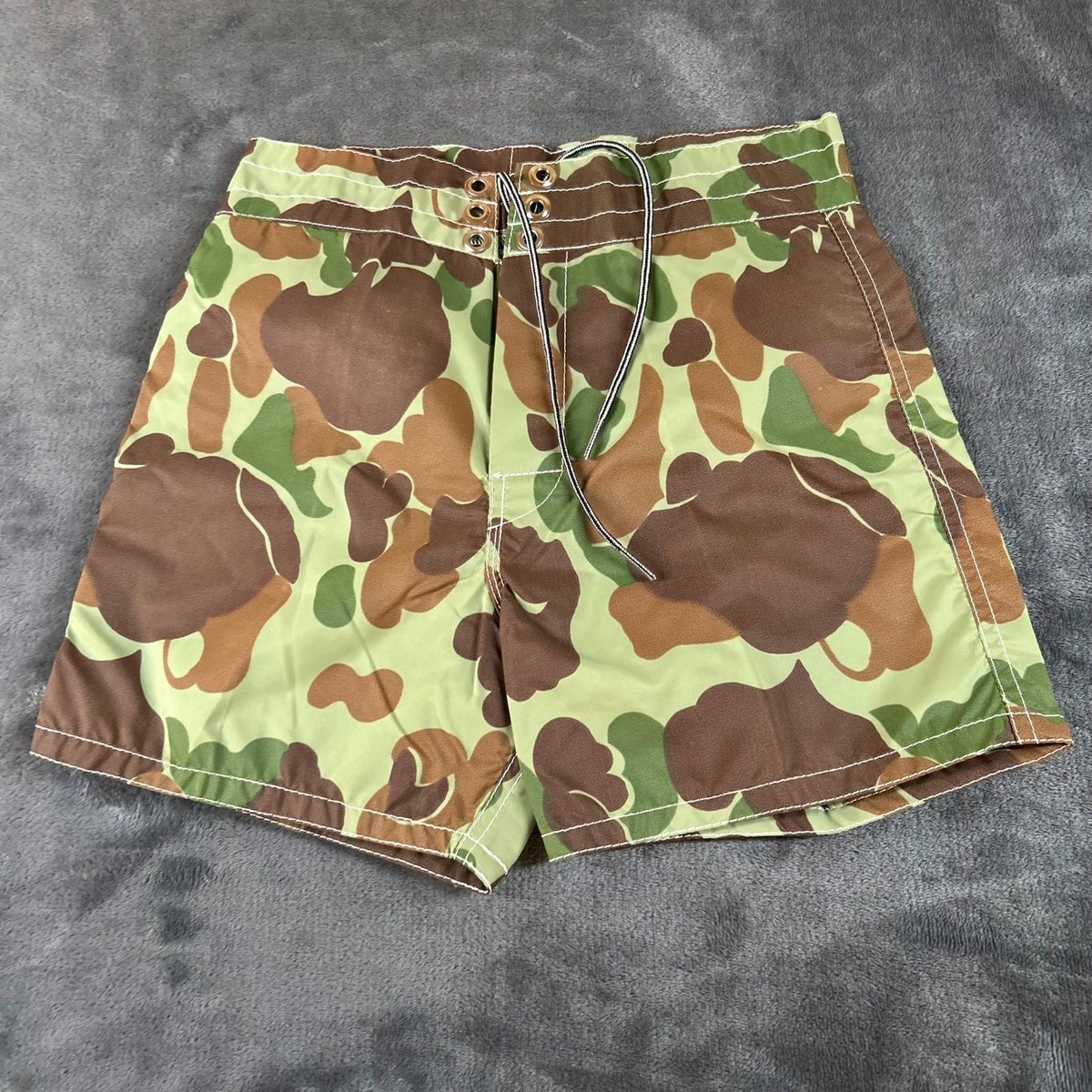 Birdwell Beach Britches Board Shorts Surf Swim Made in USA Camo