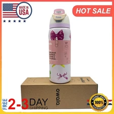 Owala Girlhood Tied Bows FreeSip 32 Oz. Bottle UO Water Bottle in Hand 2025 New