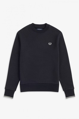 Fred Perry Sweatshirt Rundhals Baumwollmischung schwarz - Größe L Herrenbekleidung