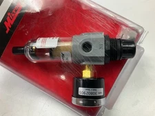 Milton S1142 Polycarbonate Mini Piggyback FR Duo, 1/4" NPT Air Regulator