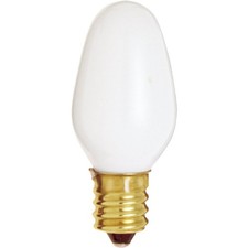 Satco 7W Soft White Candelabra Base C7 Incandescent Night Light Bulb 4-Pack 