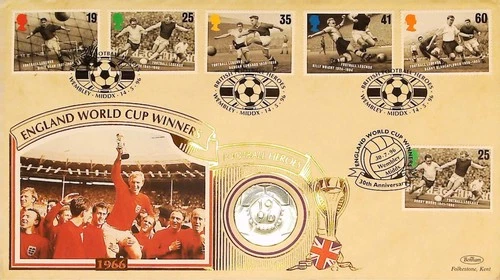 Benham 1996 World Cup Winners 30th Anniversary 2 Pound Coin First Day Cover FDC