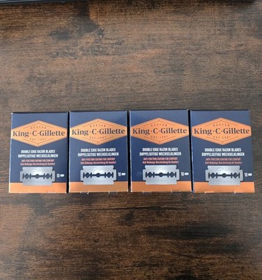 4x King C. Gillette Rasierklingen (40 Stück) - Neu & Versiegelt