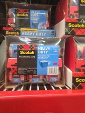6 pack 3M Scotch Heavy Duty Shipping Packaging Tape Dispenser 1.88 in x 800in