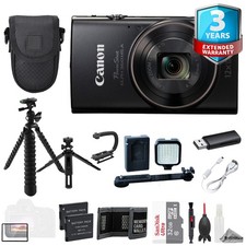 Canon PowerShot ELPH 360 HS A (Black) +32GB+ ExtBatt+3 YR Warranty-ULTIMATE Kit
