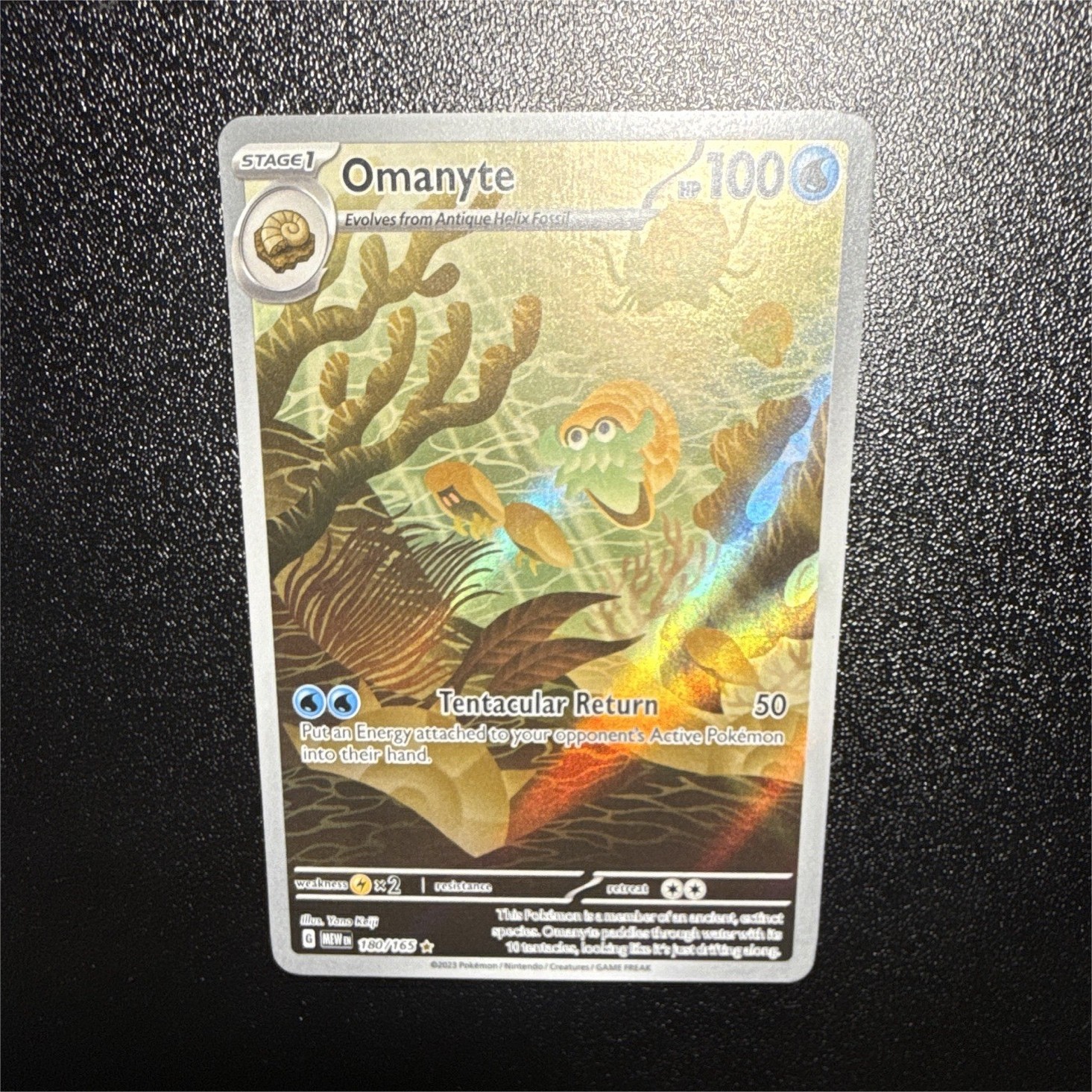 The Pokémon Company Omanyte 180/165 Sv: Scarlet & Violet 151 Illus Rare Holo ENG