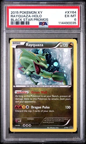 2015 POKEMON XY BLACK STAR PROMO RAYQUAZA #XY64 HOLO PSA 6 EX #114490035