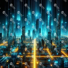 Digital Image Picture Photo Wallpaper Background AI Art Future Cityscape Neon 37