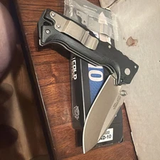 Cold Steel AD-10 Folding Knife 3.5" S35VN Steel Clip P Blade Black G10 Handle