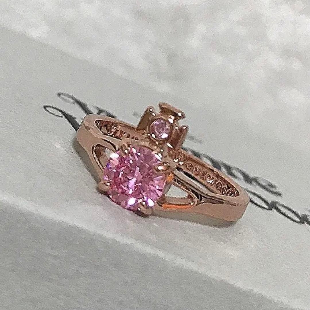 Vivienne Westwood ピンク スリーストラップリング Vivienne Westwood Ring Size 6.5-7 Orb Pink IN BOX [EJ206 | eBay