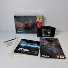 Turok 2: Seeds of Evil (Nintendo N64) CIB Black Cart w Poster, Tested, Free Ship