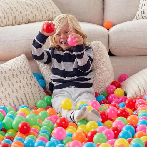 BPA Free Crush-Proof Plastic Ball, Pit Balls with Storage Bag, for Toddlers Kids - Picture 3 of 7