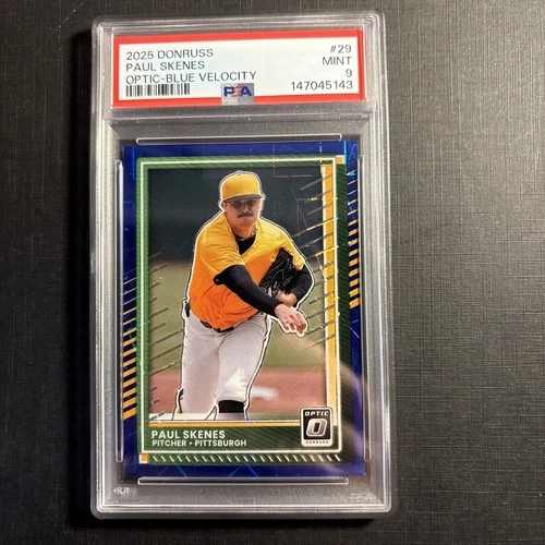 2025 Donruss Optic #29 Paul Skenes Blue Velocity PSA 9