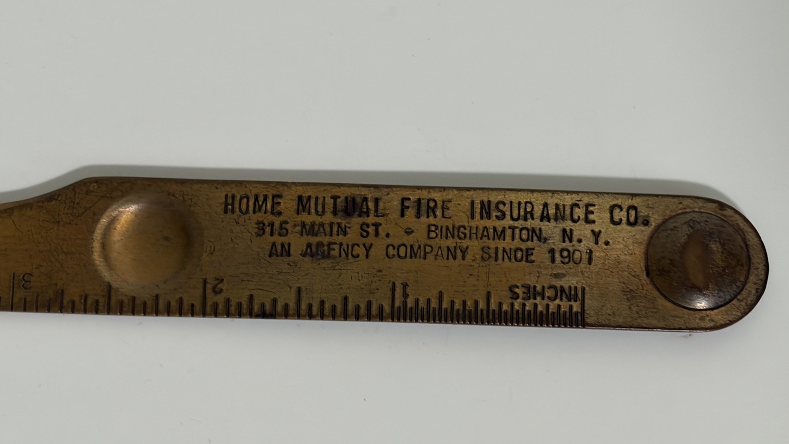Home Mutual Fire Insurance Binghamton Ny Advertising Letter Opener Vintage