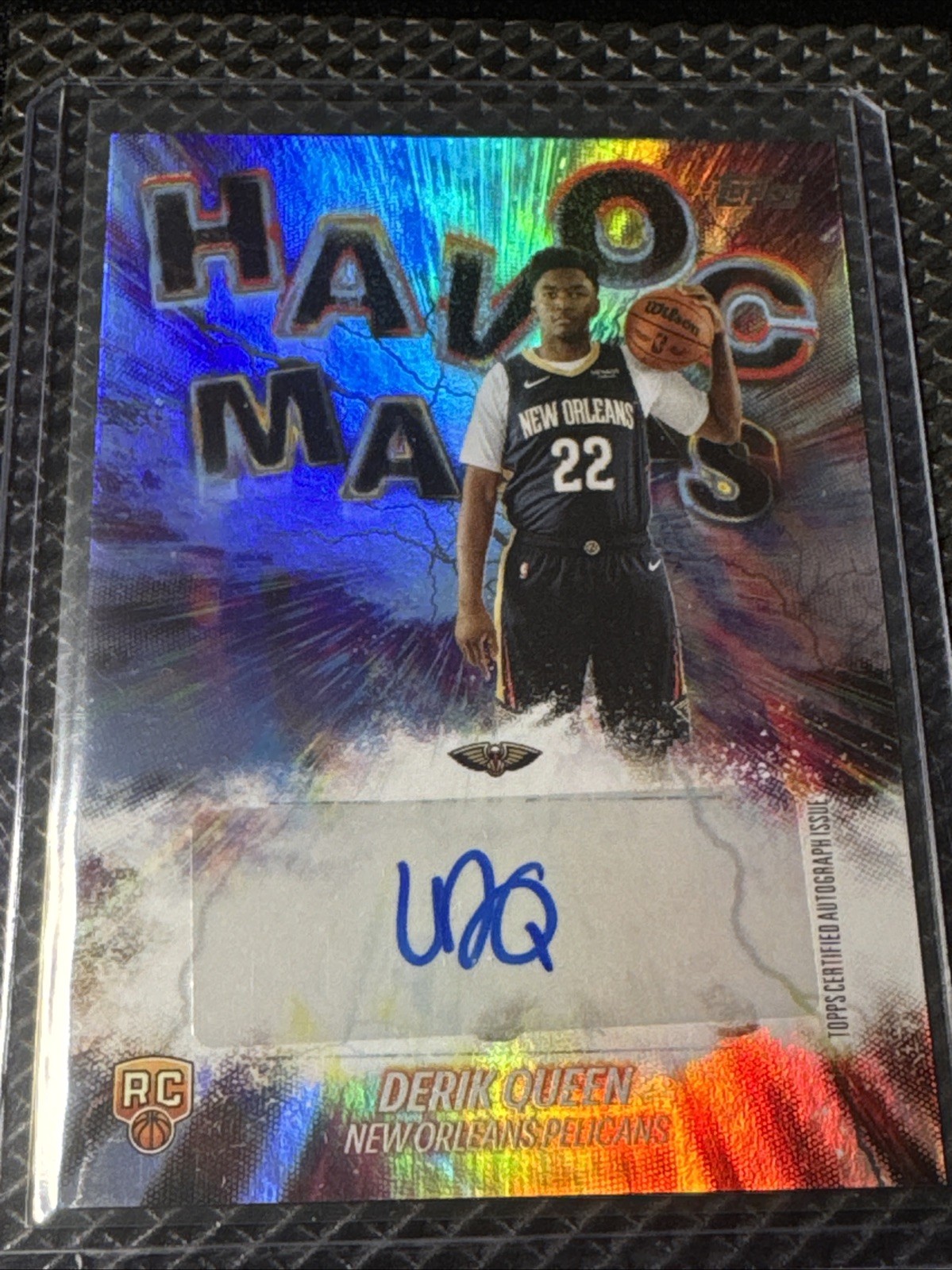 2025-26 Topps Flagship Derik Queen RC Havoc Marks Auto Foil
