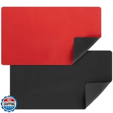 Okuna Outpost Card Playmat for Trading Card Games - 24 x 14 in, 2-Pack (Black