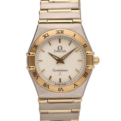 Omega Constellation Stahl & Gold Damen 25mm Quarz Armband Uhr