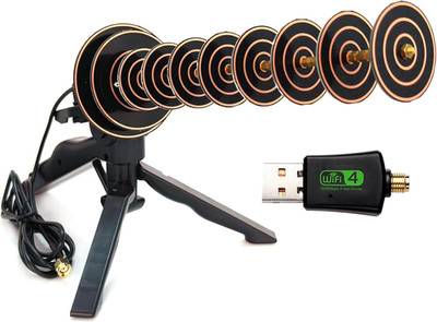 2.4Ghz Yagi Directional Antenna Long-Range USB Wifi Adapter Compatible with Wind