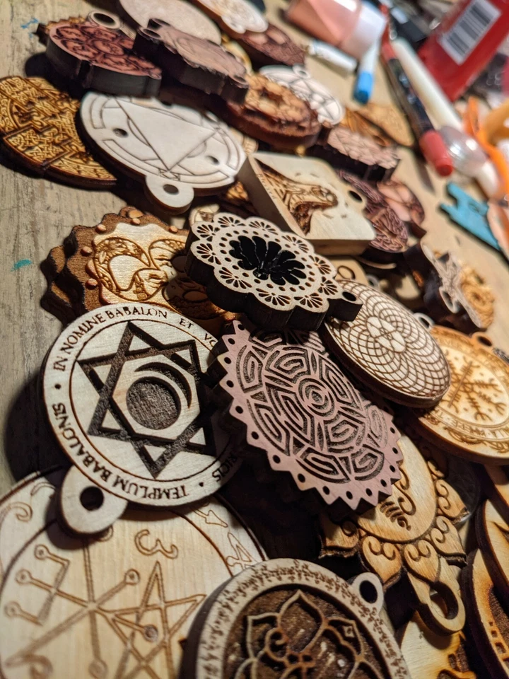 Lote de 75 piezas colgantes al por mayor, paganos, geometría sagrada, collar metafísico, Foto 3 de 4