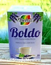 Te de Boldo ✅ Tea Boldo Infusion Herbs 25 bags 0.3 oz. each By Therbal
