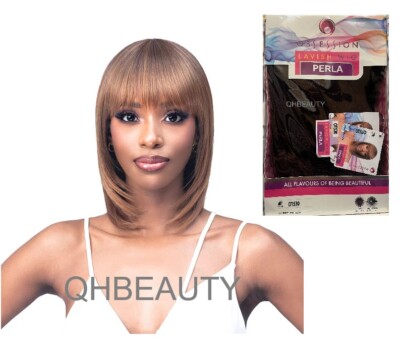 Obsession Synthetik Lavish Straight Long Bob Pony 100% Handgebunden Haar Perücke PERLA