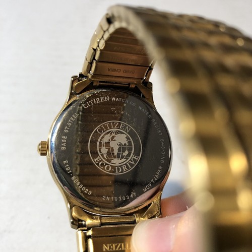 Vtg Citizen Eco-Drive Gold Mens Wrist Watch RCH - Picture 5 of 9