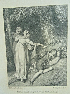 Milton found sleeping by an Italian Lady Westall Engleheart Paradise Regained
