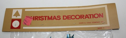 Vintage James A. Cole Company Christmas Decoration Made in Italy NOS - Picture 4 of 6