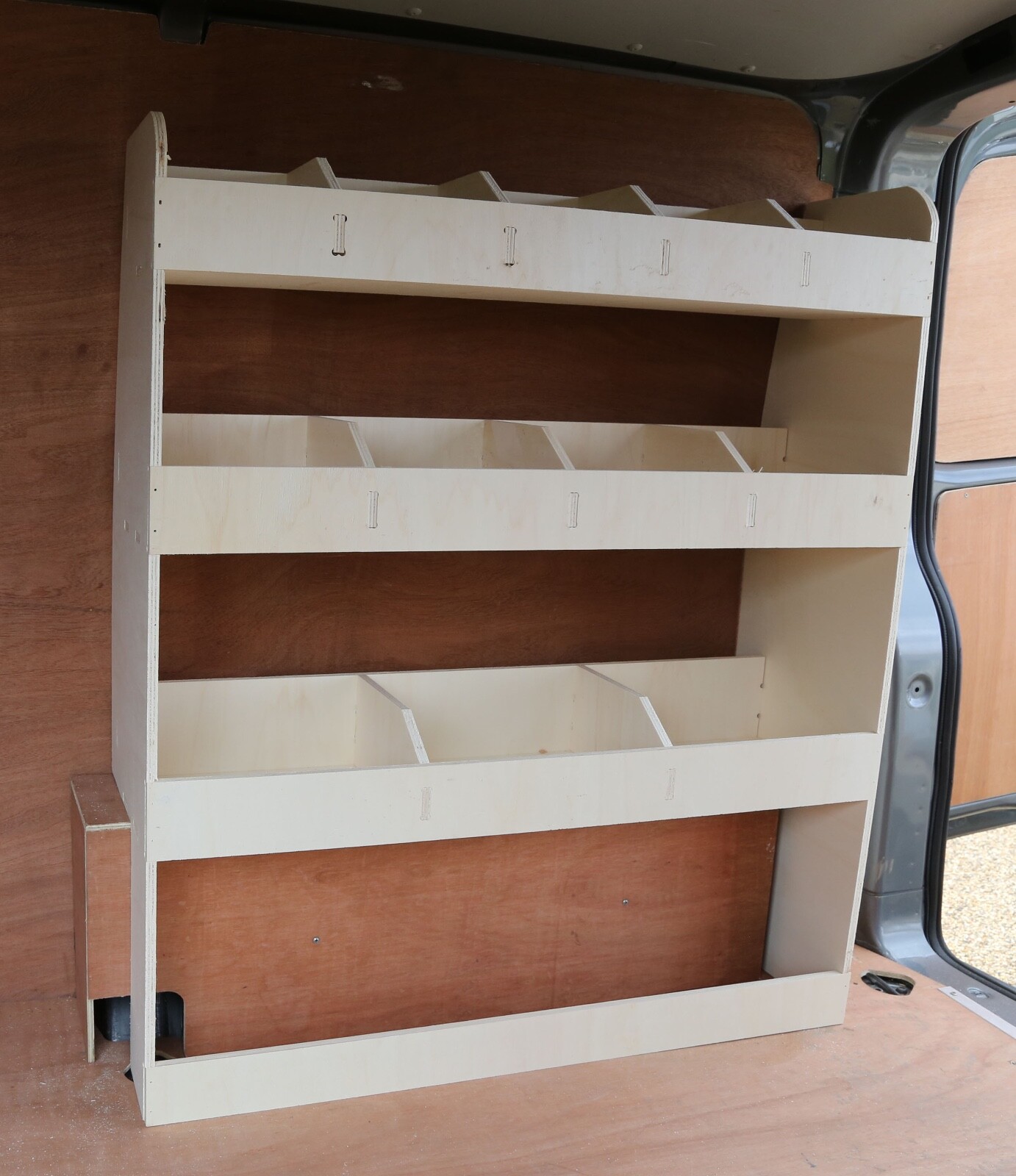 VW Transporter T5 & T6 SWB Van Racking Tool Storage Shelving OS Rear