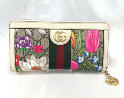 GUCCI Floral Long Wallet inches