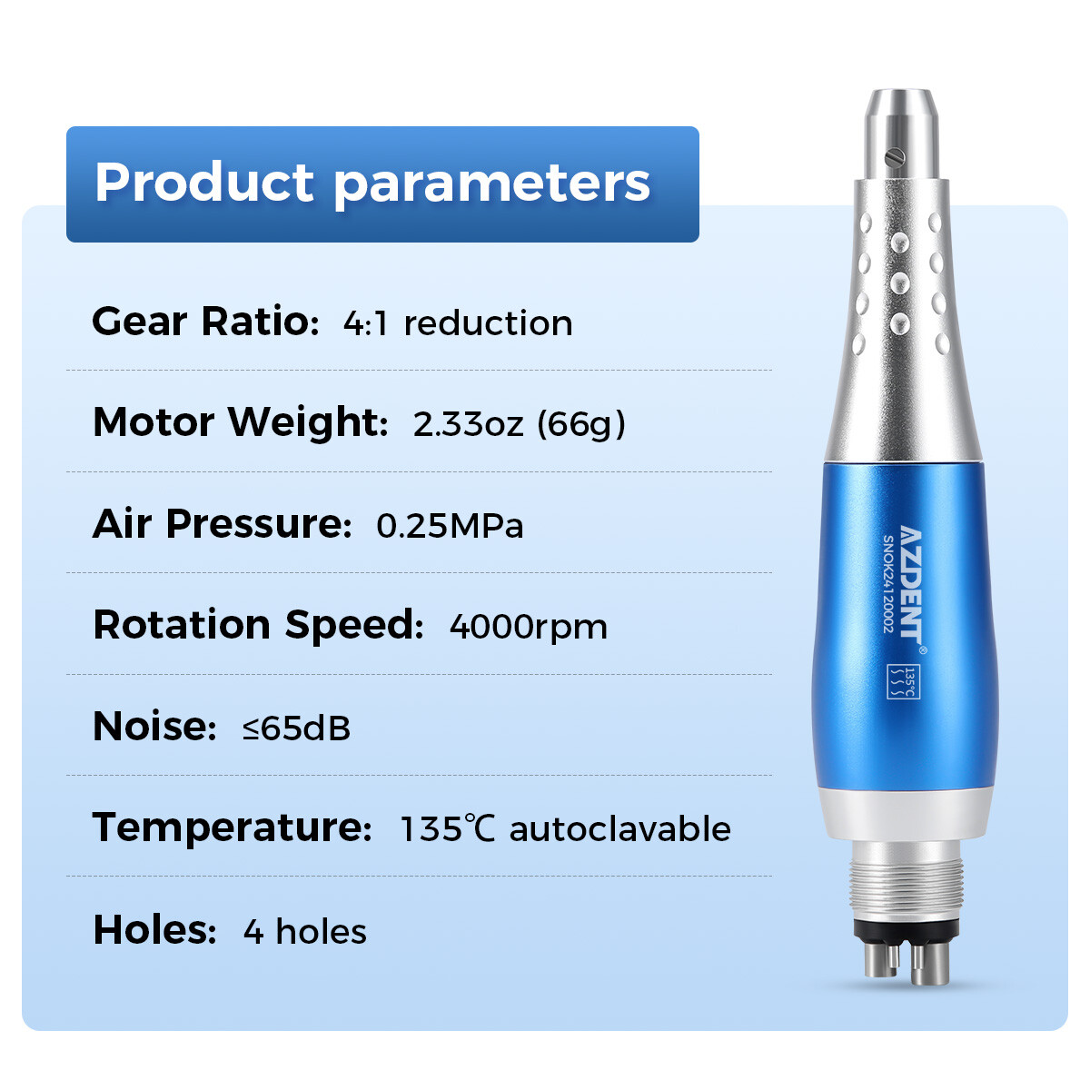 【Adz】HOU MofaKeyboardCaseiPadAir/Pro 360° Swivel Dental Hygiene Prophy Handpiece Air Motor 4