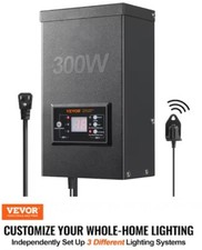 300W Landscape Transformer for 12V or 14V Outdoor Lighting with Timer, Photocell