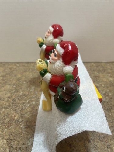 2 - Vintage Celluloid Santa and Bear with Naughty & Nice List stocking holders - Picture 2 of 24