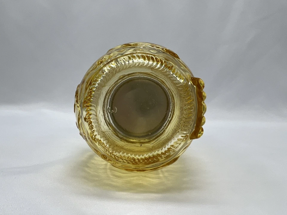 Tarro de vidrio para enlatar búho amarillo vidrio albañil vajilla 5" de alto con tapa Foto 4 de 4