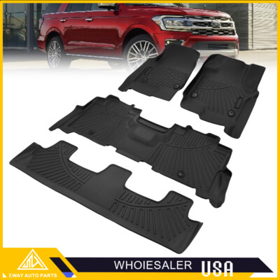 3D Floor Mats Liners for 18-24 Ford Expedition & Max 2018-2021 Lincoln Navigator