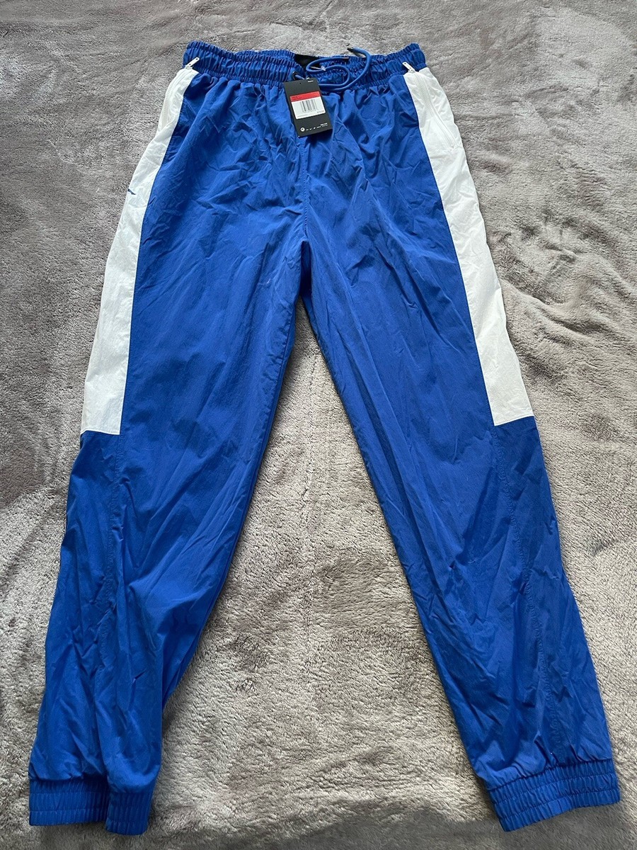 Nike Air Jordan Team Woven Track Pants Winter Blue White Men Large