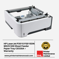 HP LaserJet P3015 P3015DN M525 500 Sheet Feeder Paper Tray CE530A + Warranty