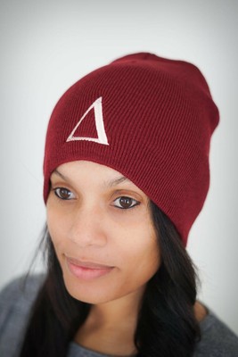 ∆ skullie beanie, crimson - designed 